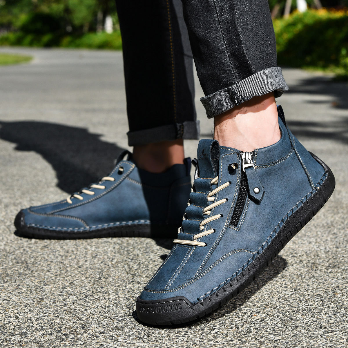 Titan | Nubuckleder Schoenen met Rits voor Mannen