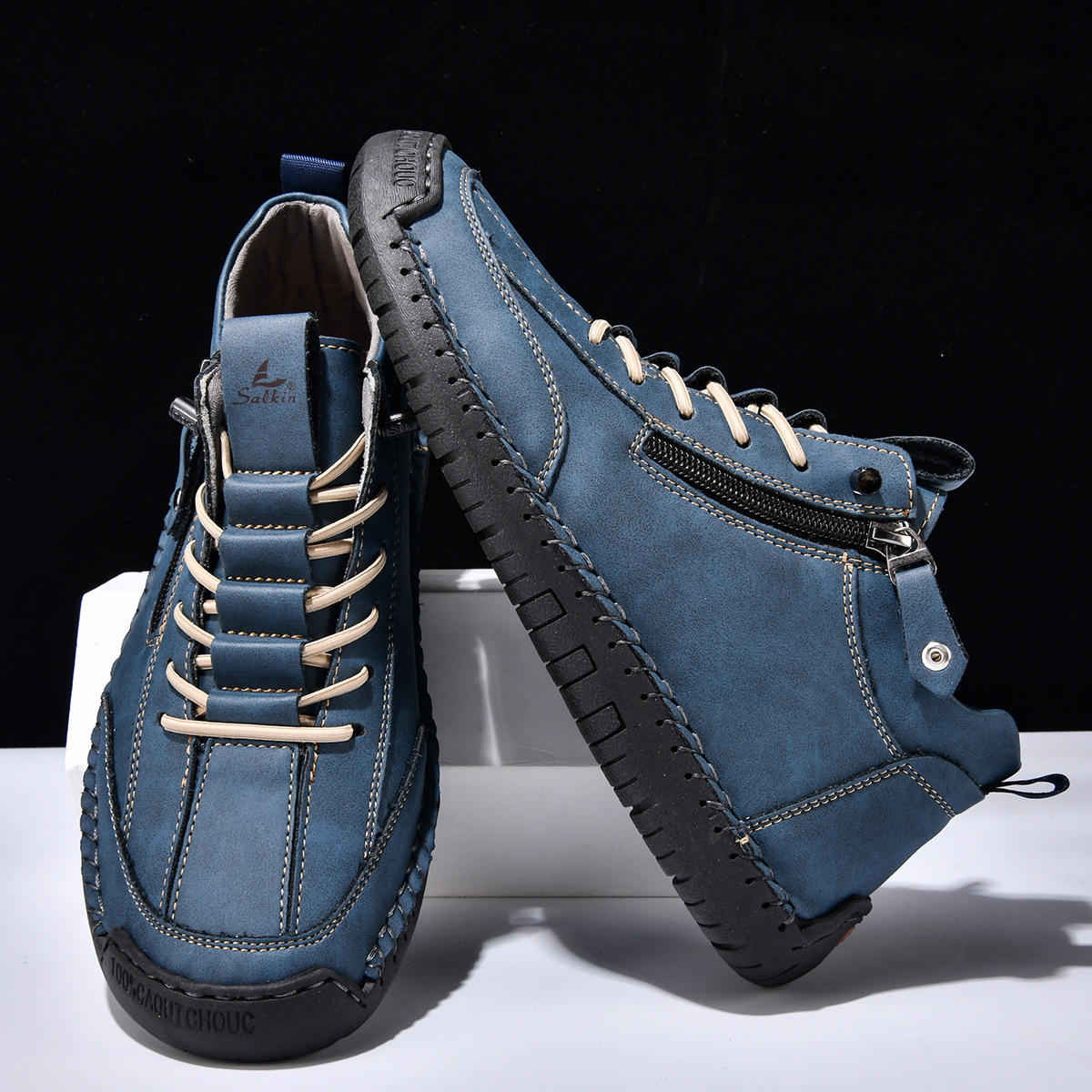 Titan | Nubuckleder Schoenen met Rits voor Mannen