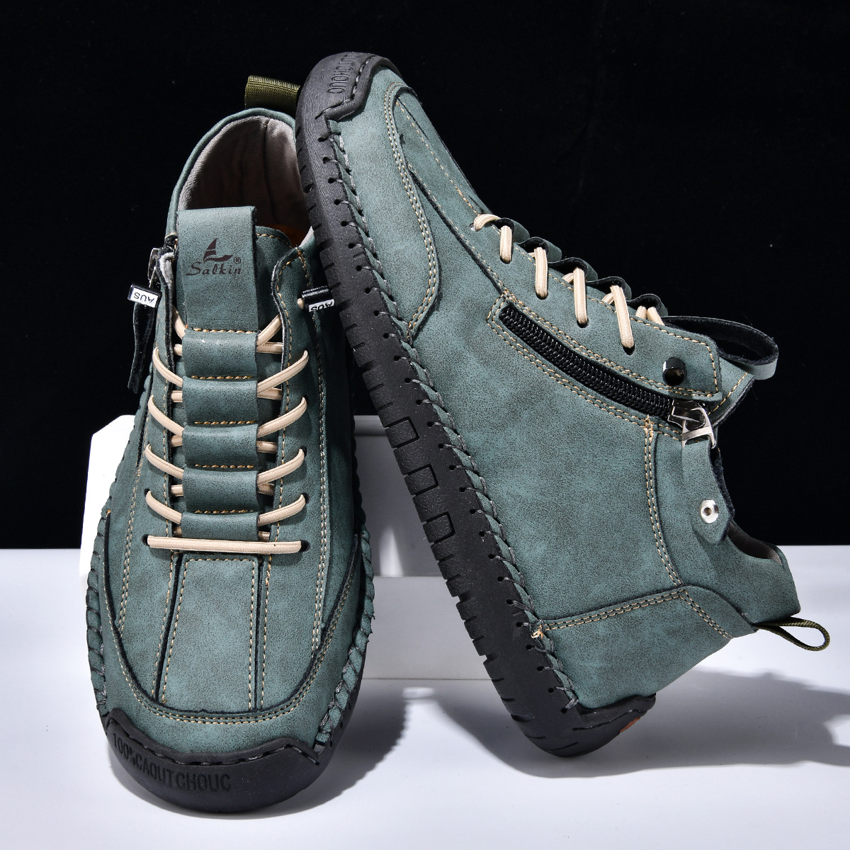 Titan | Nubuckleder Schoenen met Rits voor Mannen