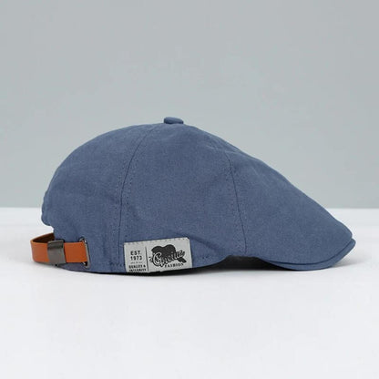 Flat Cap | Heren Baret met Verstelbare Band en Eenvoudige Lijn