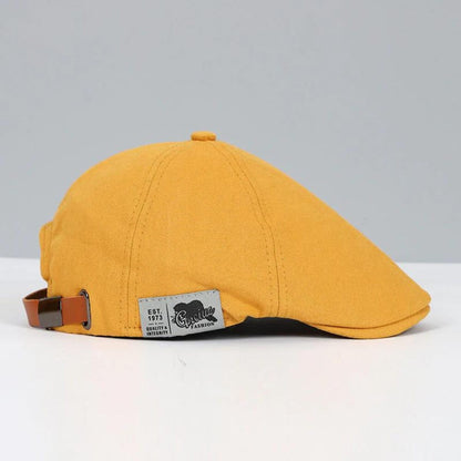 Flat Cap | Heren Baret met Verstelbare Band en Eenvoudige Lijn