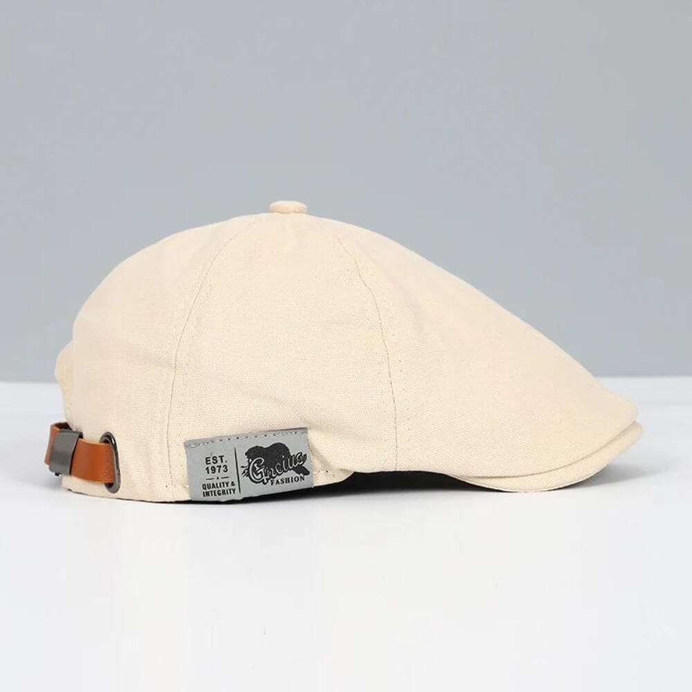 Flat Cap | Heren Baret met Verstelbare Band en Eenvoudige Lijn
