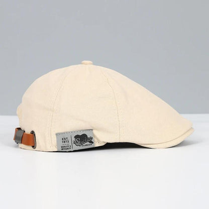 Flat Cap | Heren Baret met Verstelbare Band en Eenvoudige Lijn