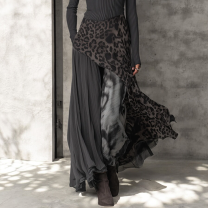 Maeve | Lange Jurk met Elegante Luipaardprint en Flatterende Vloeiing