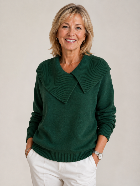 Eliza™ | Zachte Damestrui met Elegante Brede Kraag