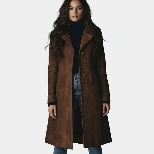 EMMA | Lange Jas met Tijdloze Elegantie en Comfort voor Dag en Stad