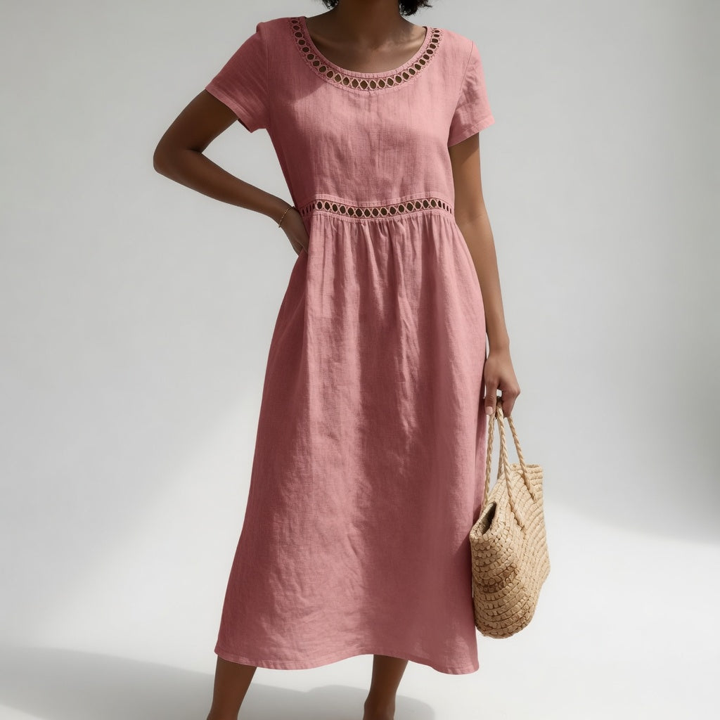 Merel™ | Elegante Linnen Blend Jurk
