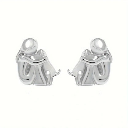 Bicolor Hugg Oorknopjes in Zilver en Goud Esma