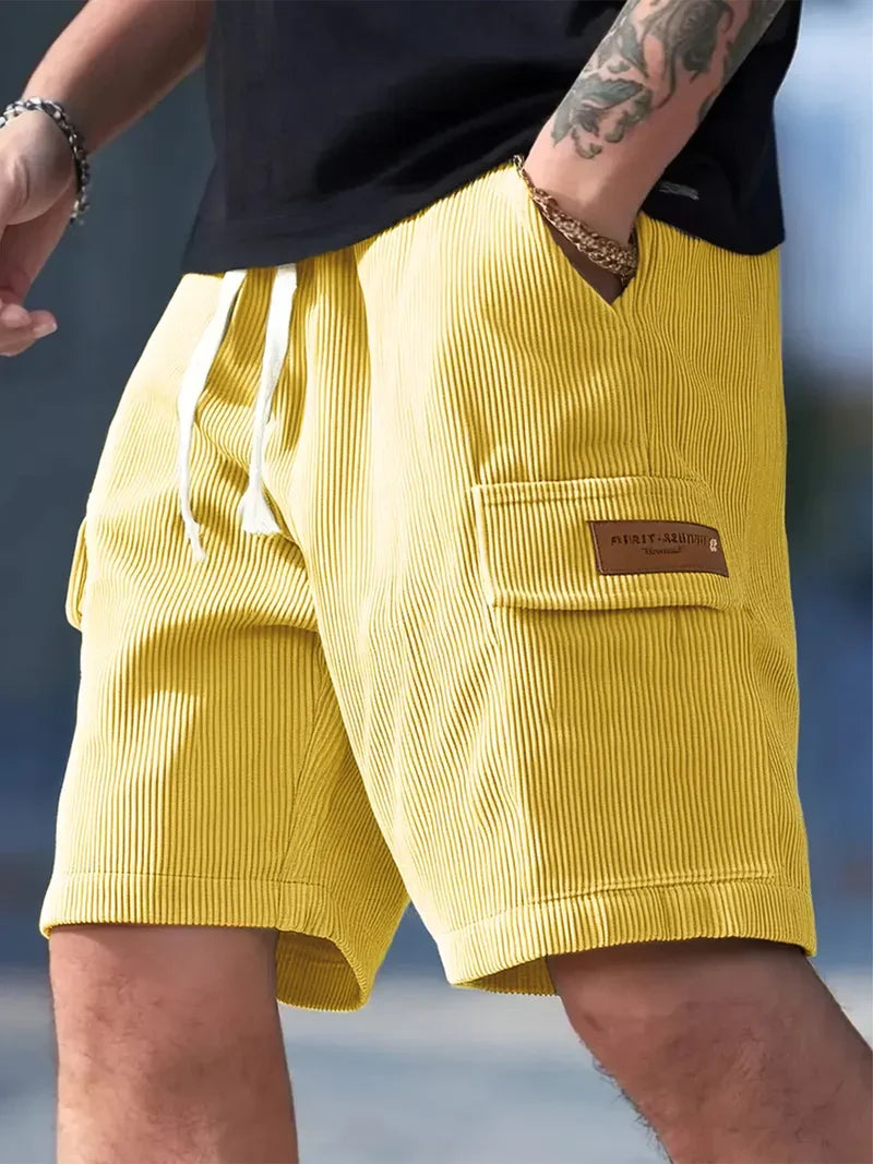Kaaris | Bermudas Gofradas con Bolsillos para Hombre