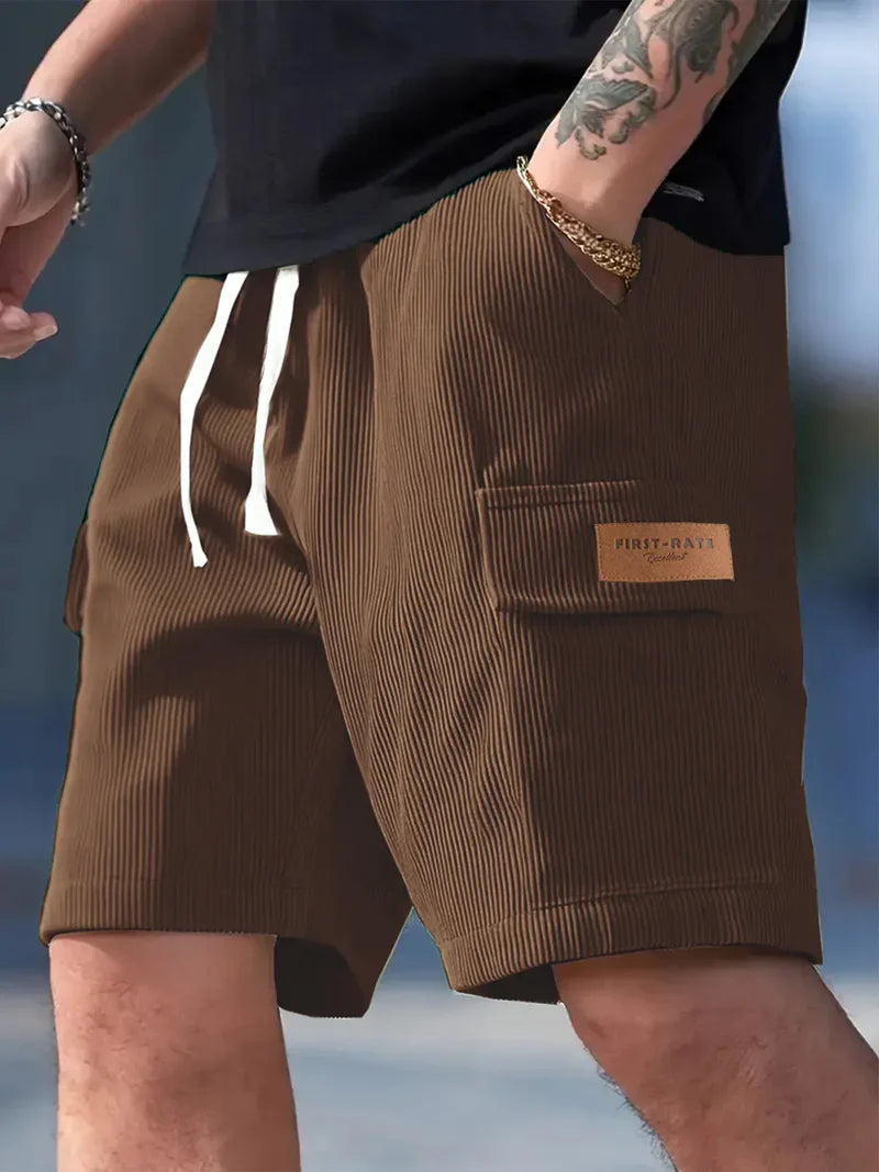 Kaaris | Bermudas Gofradas con Bolsillos para Hombre