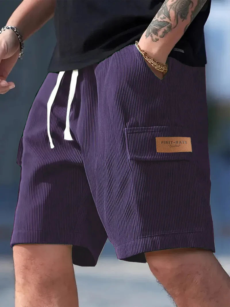 Kaaris | Bermudas Gofradas con Bolsillos para Hombre