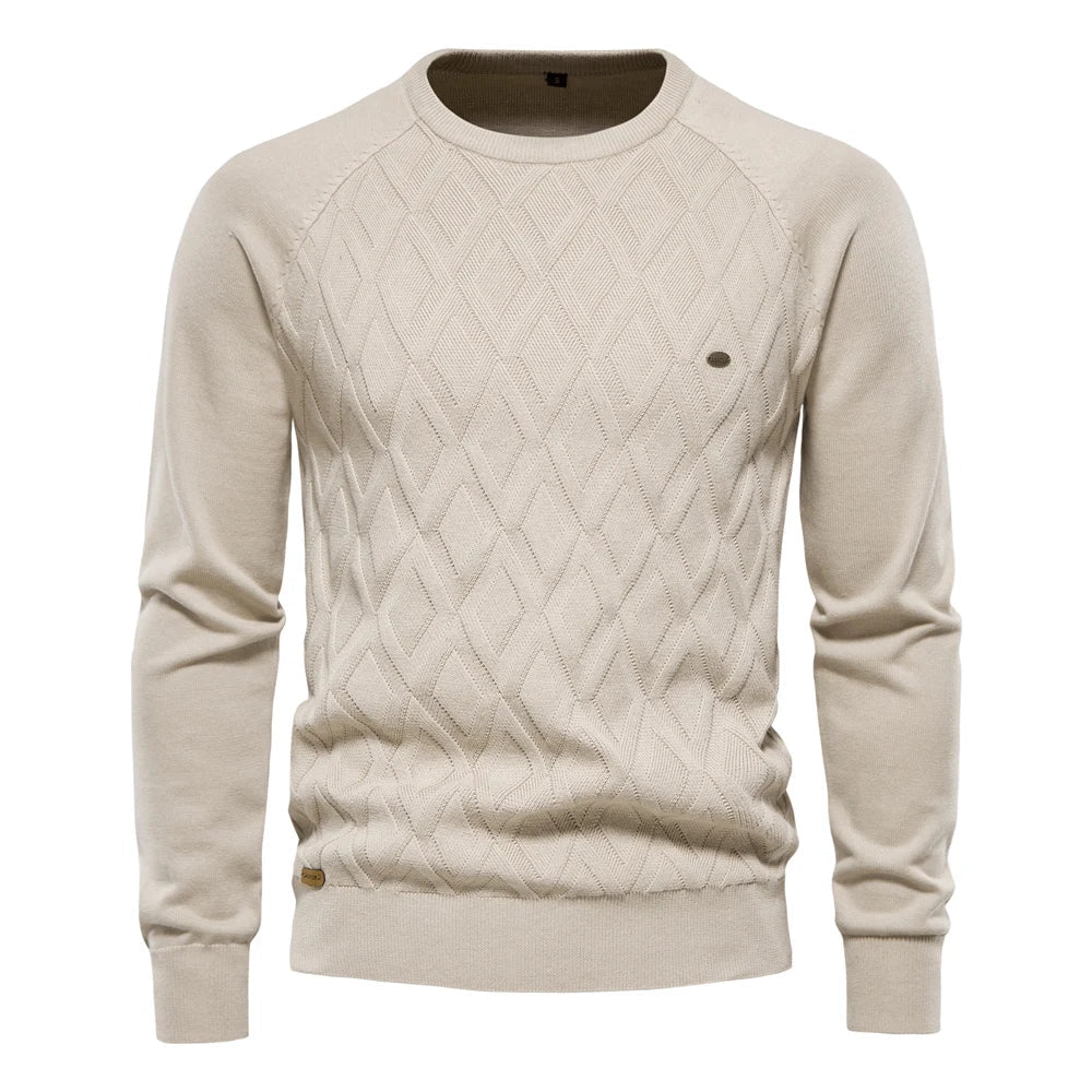 THEO | Herenpullover met Ruitpatroon
