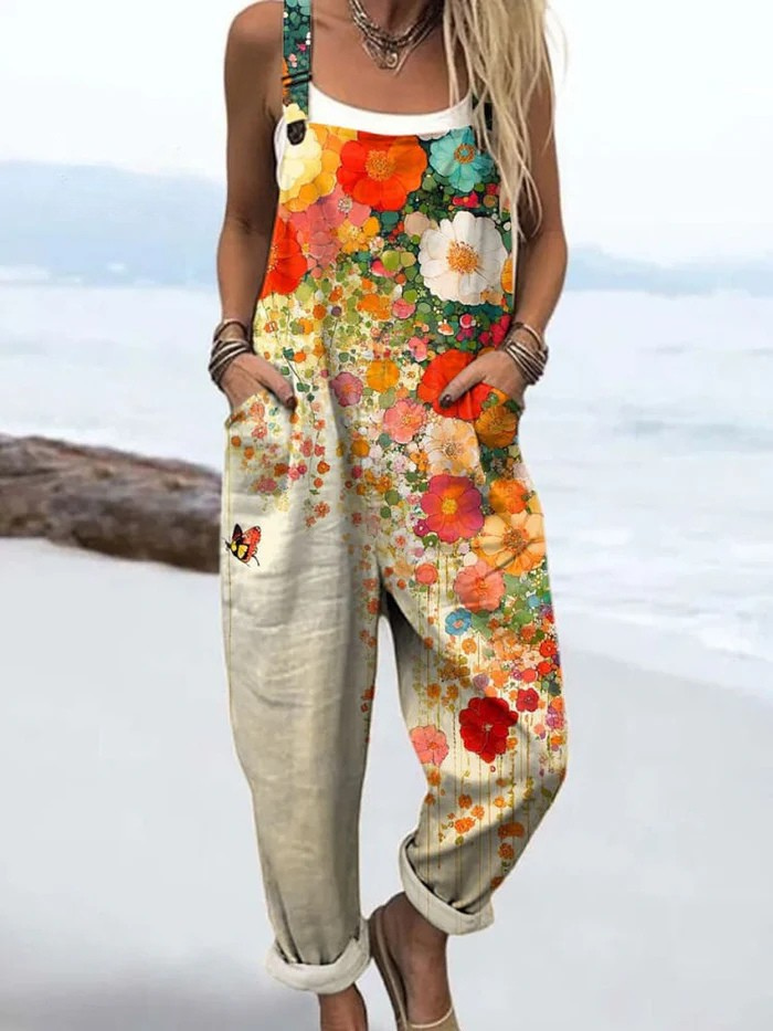 Boho Tuinbroek met Unieke Print – Comfort & Stijl