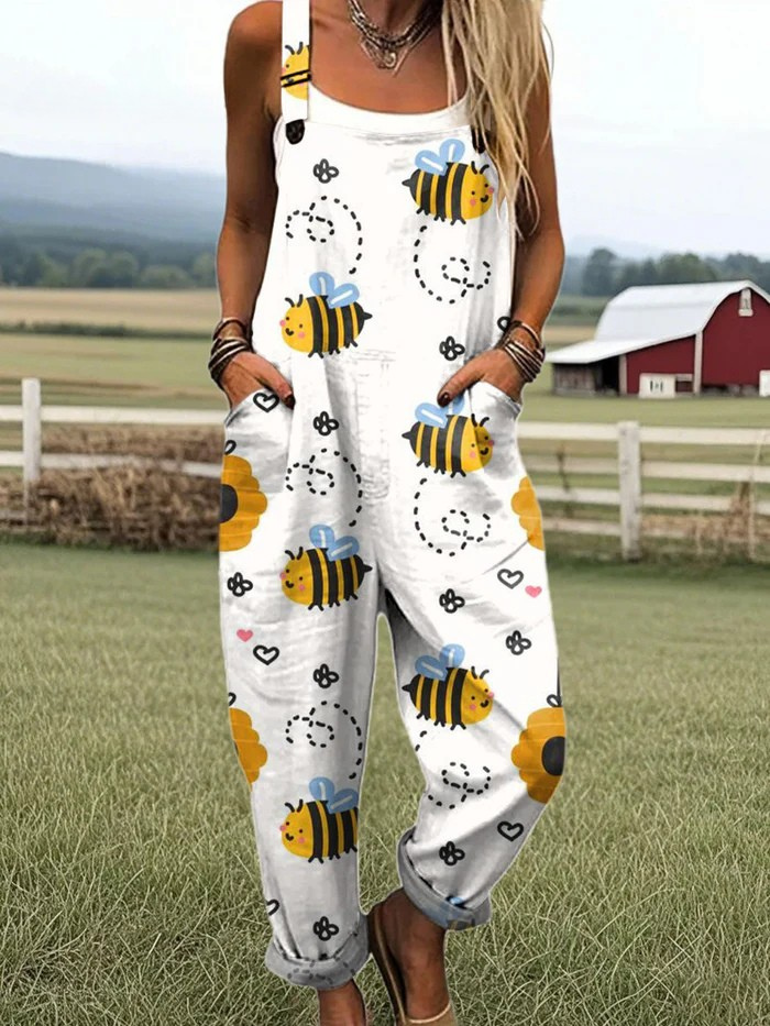 Boho Tuinbroek met Unieke Print – Comfort & Stijl