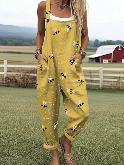 Boho Tuinbroek met Unieke Print – Comfort & Stijl