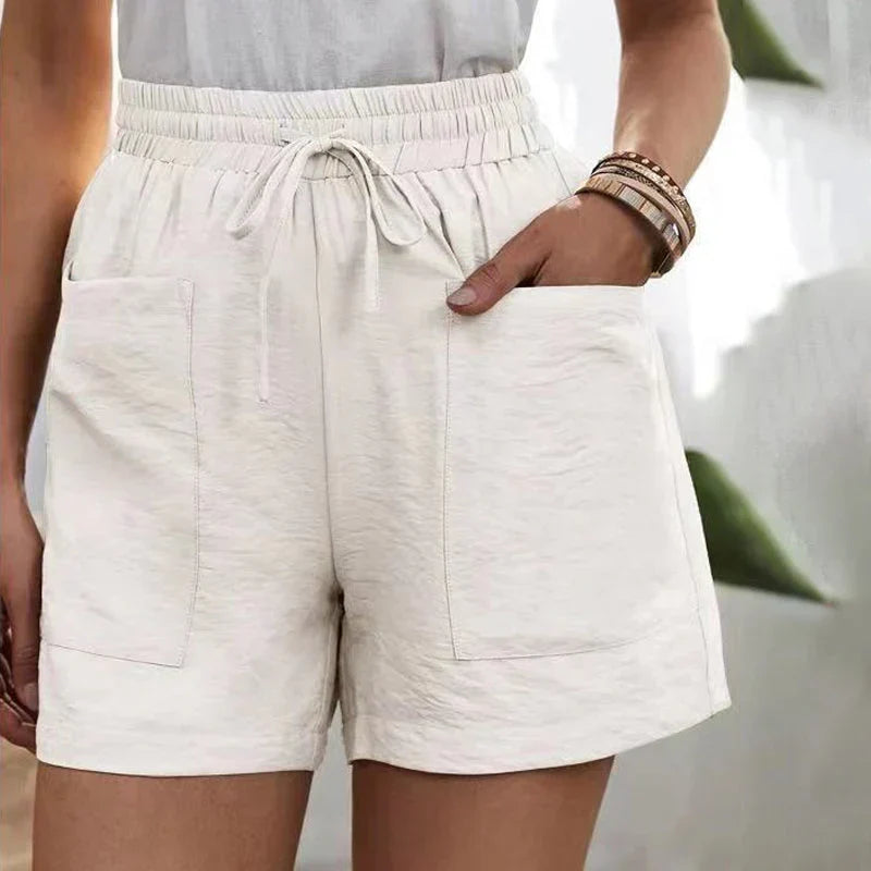Miami Shorts | Zomerse Linnen Korte broek met Hoge Taille