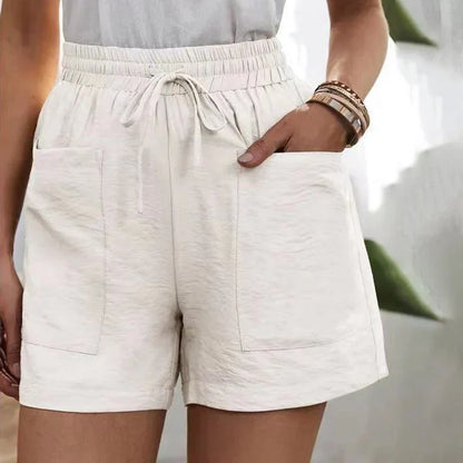 Miami Shorts | Zomerse Linnen Korte broek met Hoge Taille