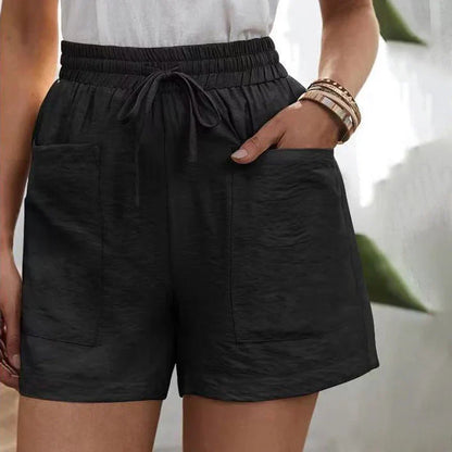 Miami Shorts | Zomerse Linnen Korte broek met Hoge Taille