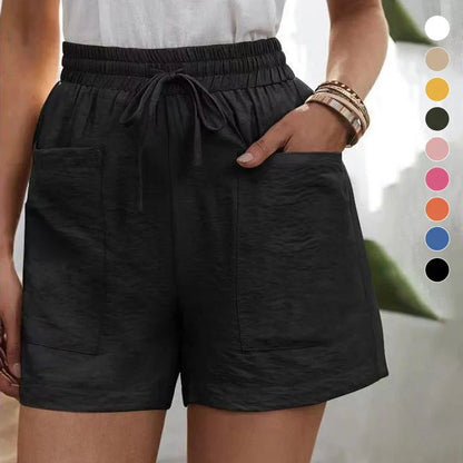 Miami Shorts | Zomerse Linnen Korte broek met Hoge Taille
