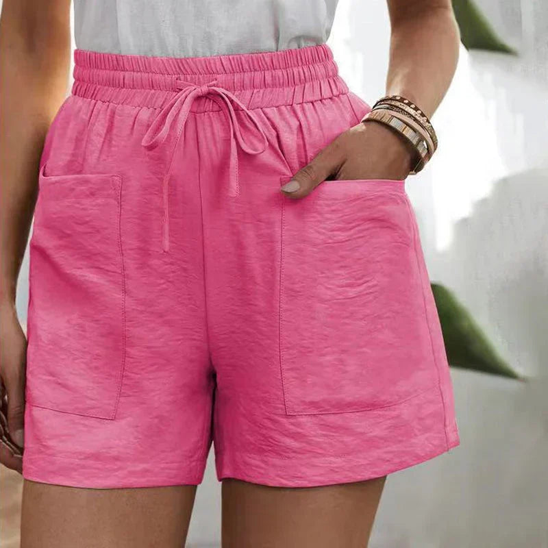 Miami Shorts | Zomerse Linnen Korte broek met Hoge Taille