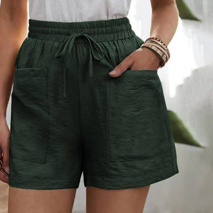 Miami Shorts | Zomerse Linnen Korte broek met Hoge Taille