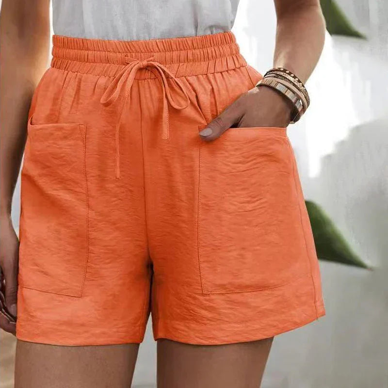 Miami Shorts | Zomerse Linnen Korte broek met Hoge Taille