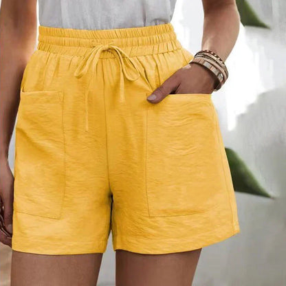 Miami Shorts | Zomerse Linnen Korte broek met Hoge Taille
