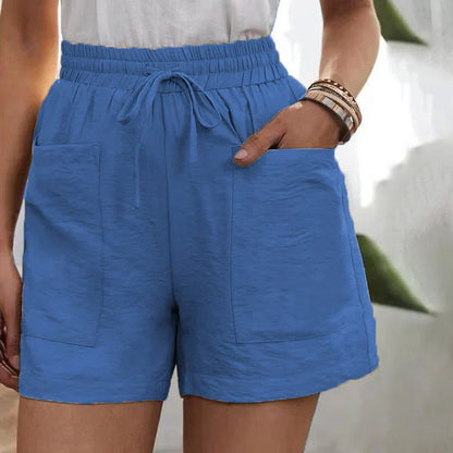 Miami Shorts | Zomerse Linnen Korte broek met Hoge Taille