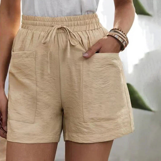 Miami Shorts | Zomerse Linnen Korte broek met Hoge Taille