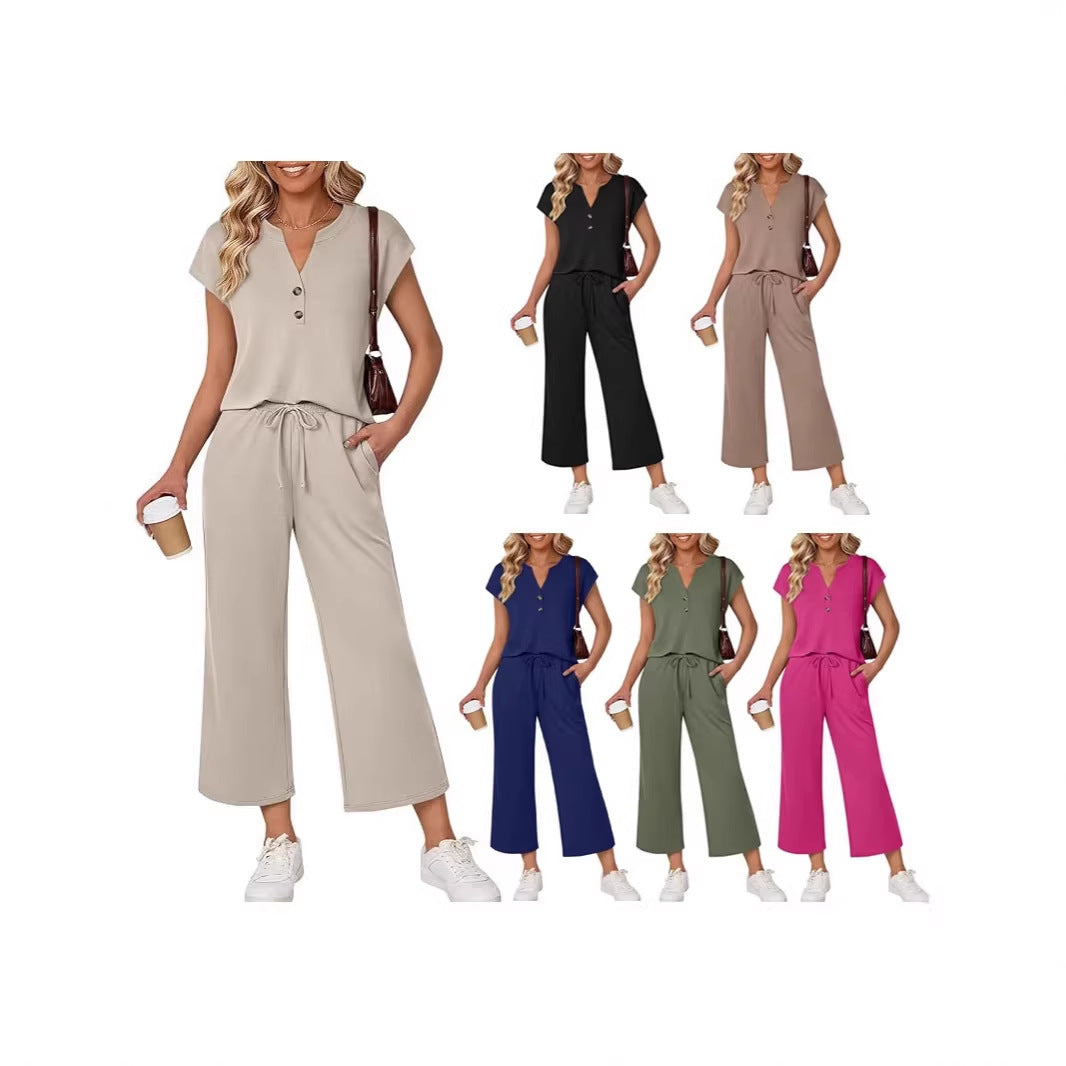 Miranda™ | Comfortabele Tweedelige Lounge Set met V-Hals