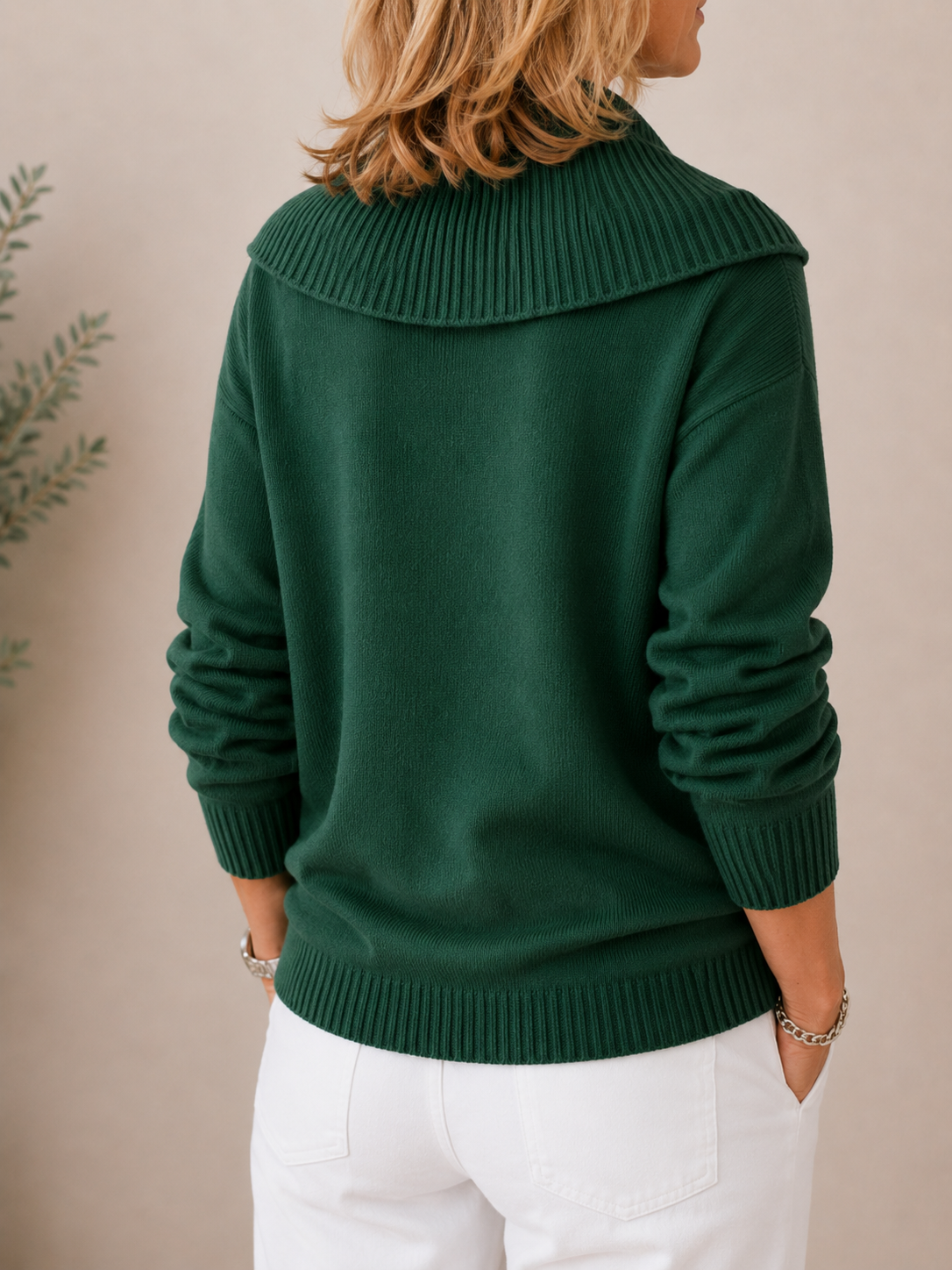 Eliza™ | Zachte Damestrui met Elegante Brede Kraag