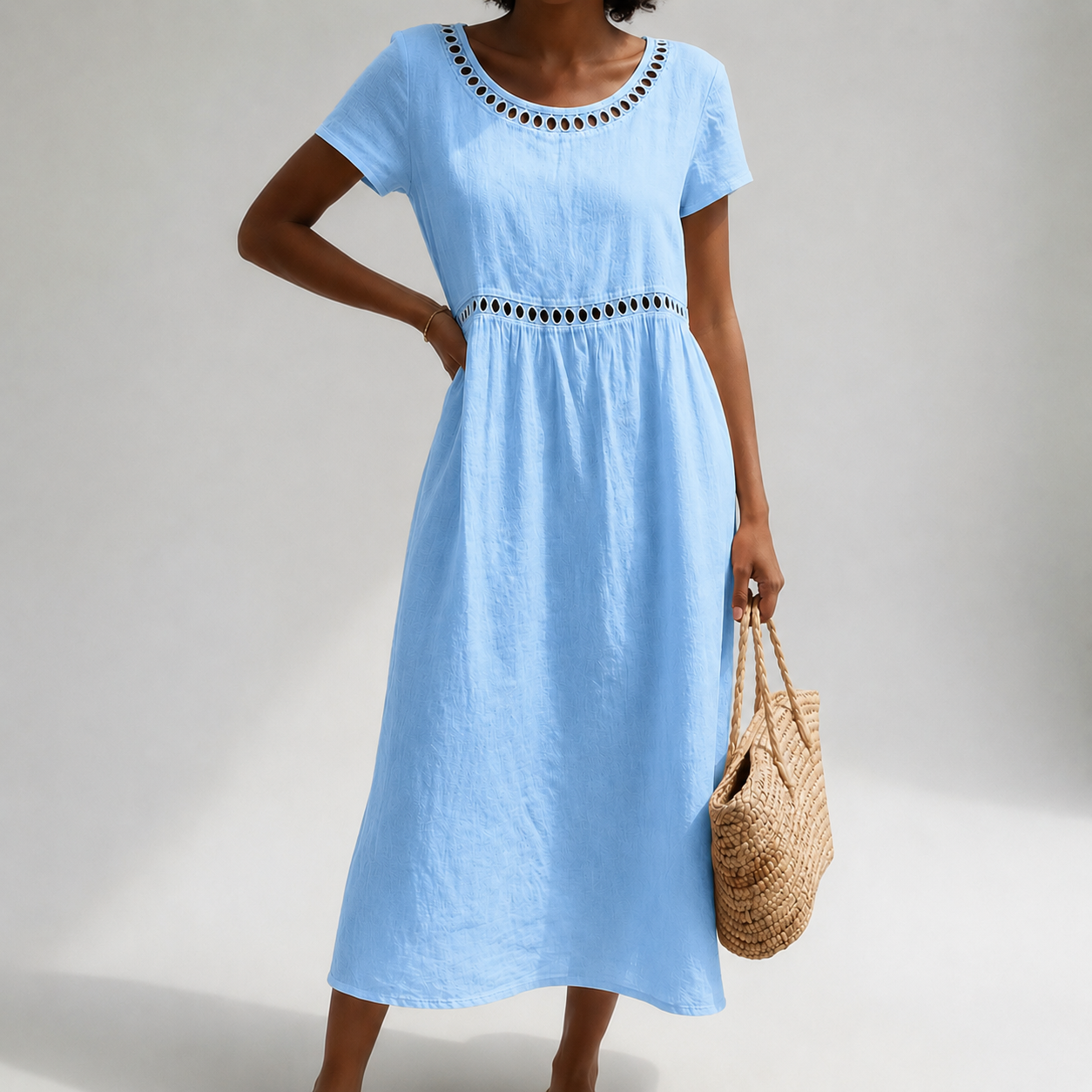Merel™ | Elegante Linnen Blend Jurk