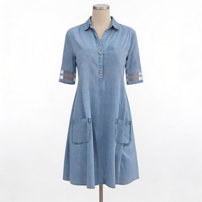 Simone | Elegante denim blousejurk