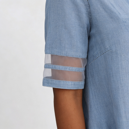 Simone | Elegante denim blousejurk