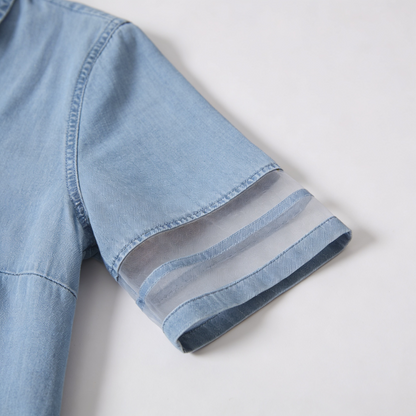 Simone | Elegante denim blousejurk