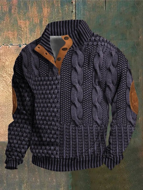 XANDER | Bedrukte Herentrui met Retro Stijl en Ultiem Draagcomfort
