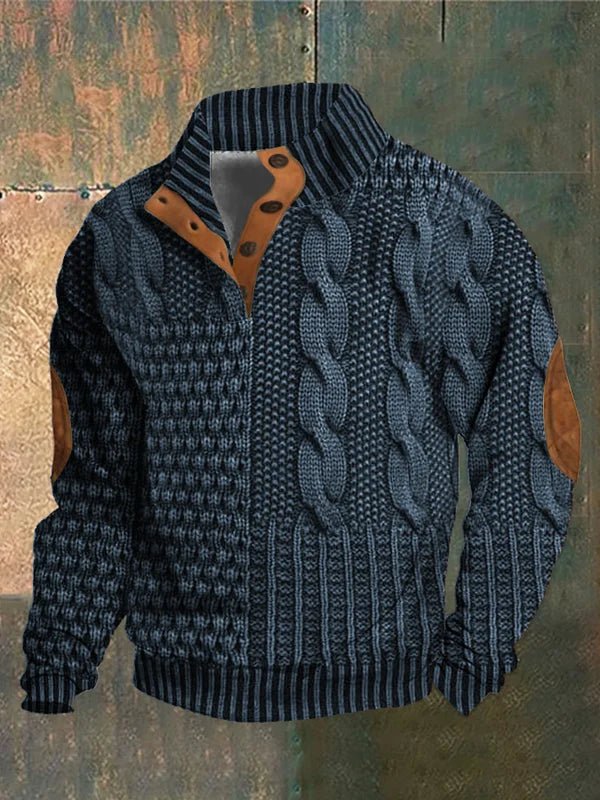 XANDER | Bedrukte Herentrui met Retro Stijl en Ultiem Draagcomfort