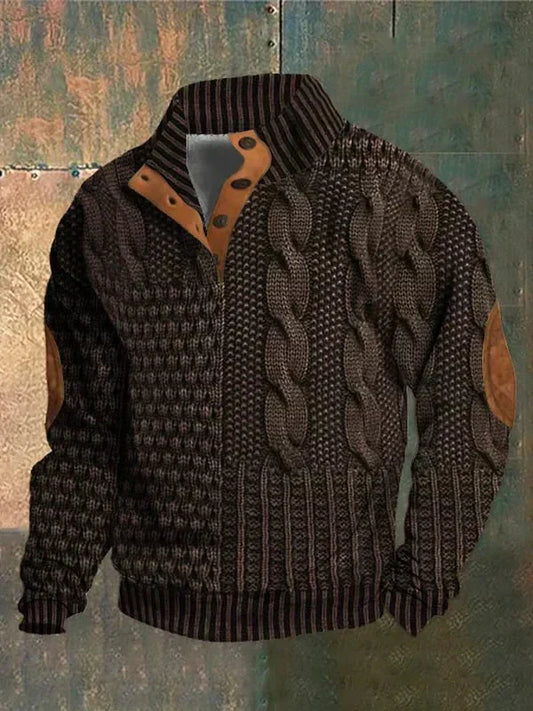 XANDER | Bedrukte Herentrui met Retro Stijl en Ultiem Draagcomfort