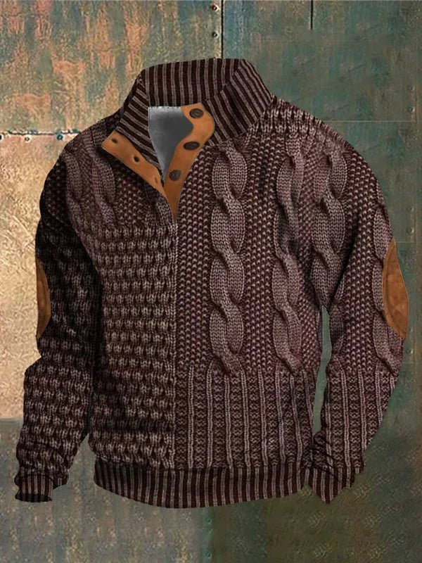XANDER | Bedrukte Herentrui met Retro Stijl en Ultiem Draagcomfort
