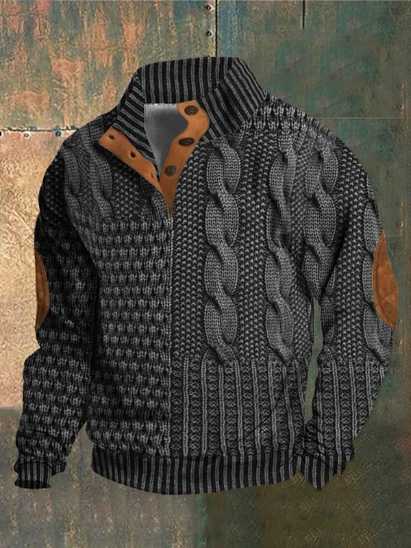 XANDER | Bedrukte Herentrui met Retro Stijl en Ultiem Draagcomfort