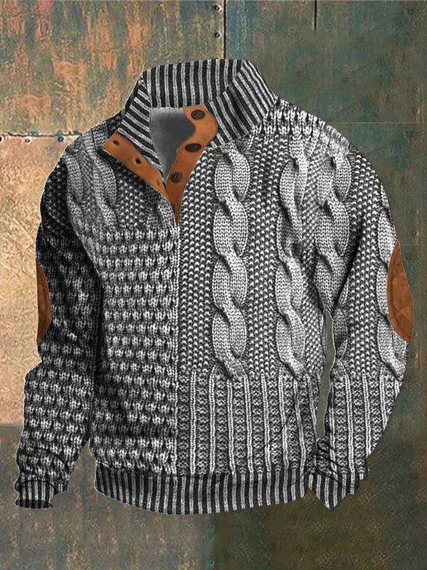 XANDER | Bedrukte Herentrui met Retro Stijl en Ultiem Draagcomfort
