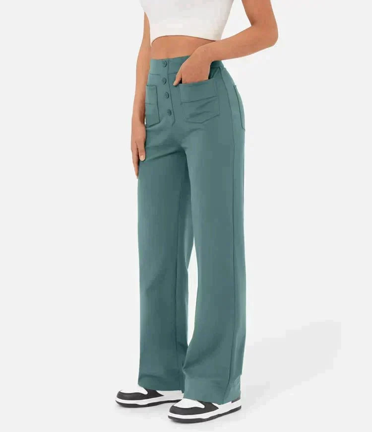 Sanja | Elastische Broek met Hoge Taille Dames
