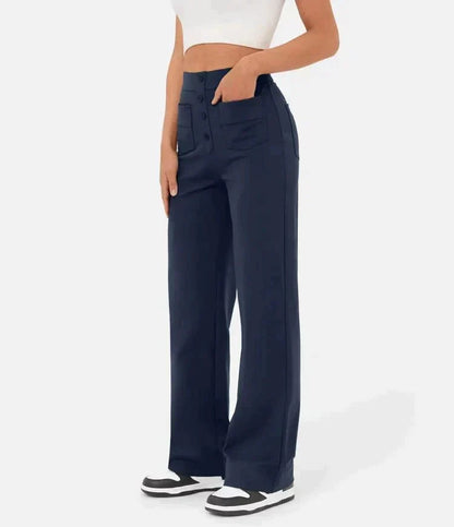 Sanja | Elastische Broek met Hoge Taille Dames