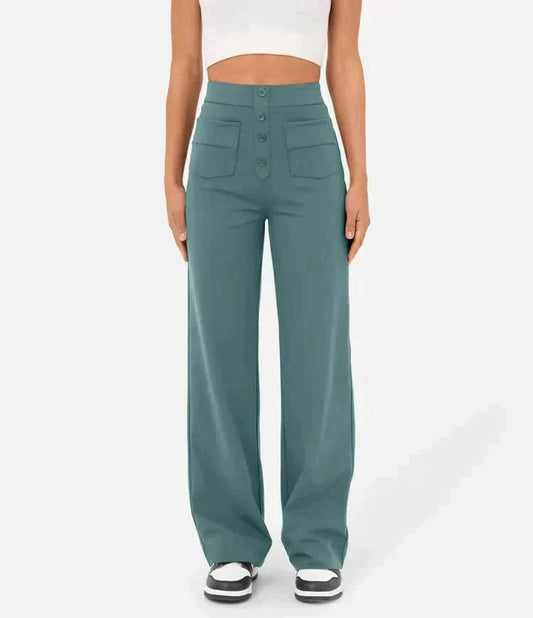 Sanja | Elastische Broek met Hoge Taille Dames