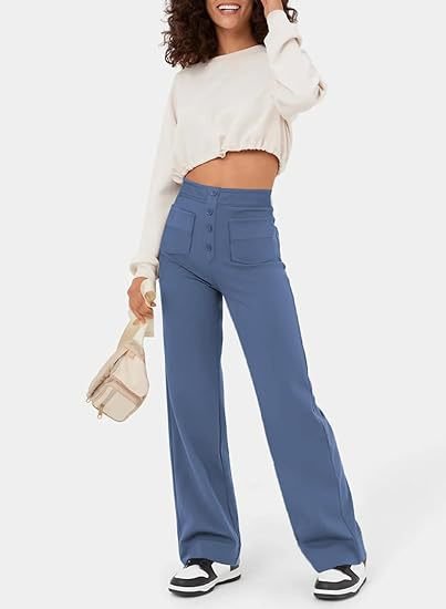 Sanja | Elastische Broek met Hoge Taille Dames