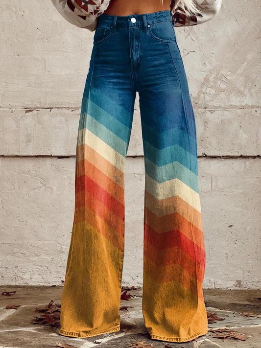 Lena | Elegante en Moderne Retro Zigzag Broek