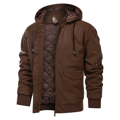 Henry | Chaleur Leren Jas met Capuchon