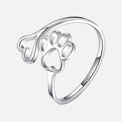 Pawlove ring met poot en hart