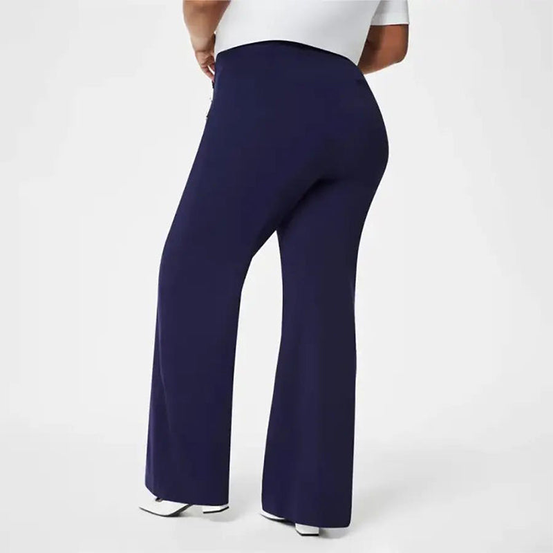 Beliza | Dames High Waist Wide Leg Broek – Stretch Broek met Wijde Pijpen