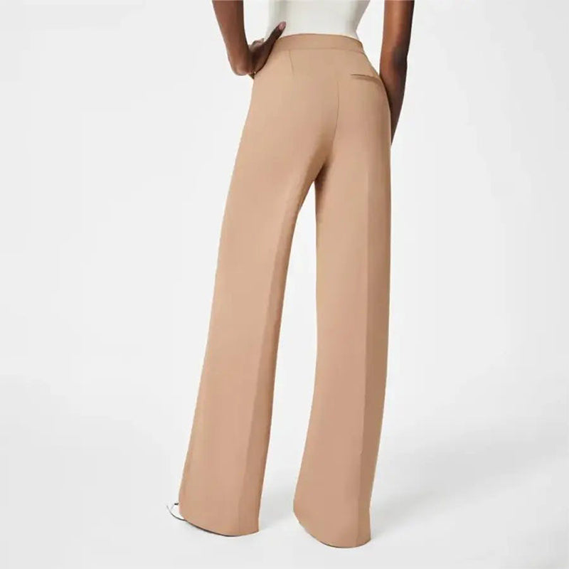 Beliza | Dames High Waist Wide Leg Broek – Stretch Broek met Wijde Pijpen